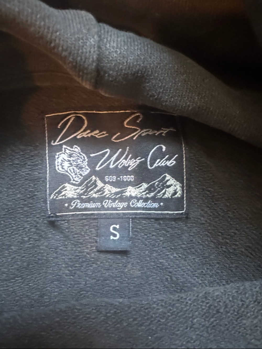 Darc Sport Black Hoodie with White Wolves Club Patch - Picture 2 of 3